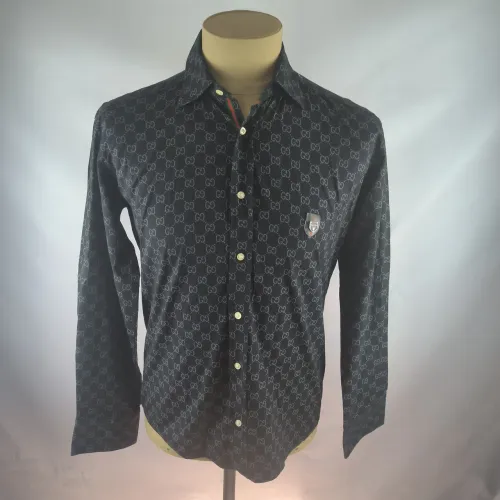 Camisa social masculina grife Gucci original tamanho P cor preta