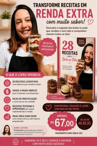 28 Receitas para o bolo no pote