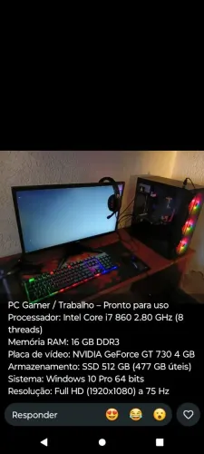 Pc gamer/trabalho 