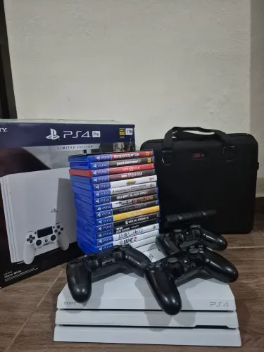 PS4 Pro 1TB Edição Limitada Destiny 2 + 3 Controles + 17 Jogos + Case Hermitshell + Câmera