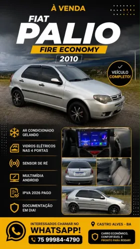 Fiat Palio 1.0 Cel. Econ./italia F.flex 8V 4P 2010