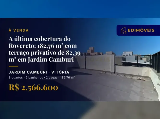 Jardim Camburi: Cobertura com 3 suítes e área externa para churrasco