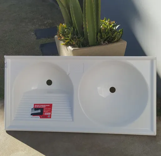 Tanque Thermo Fibra Decoralita Duplo Branco 1.00x50