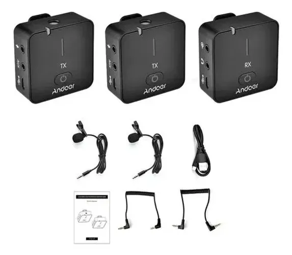 Microfone de Lapela sem Fio Andoer