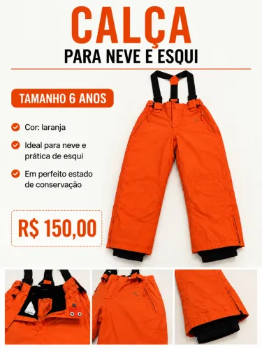 Calça infantil tamanho 6 anos