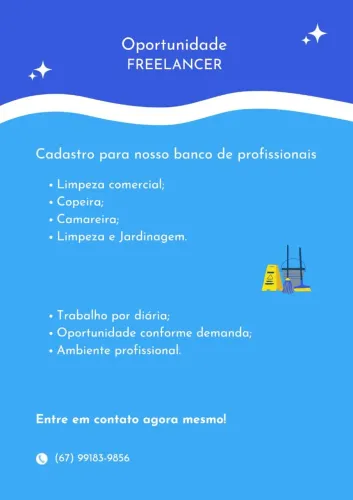 Free Lancer/ Limpeza comercial e jardinagem