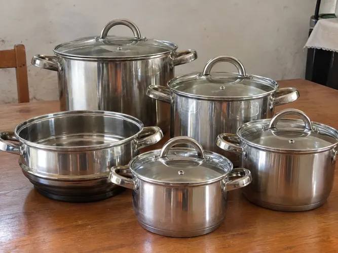 Conjunto de Panelas Inox 5pc