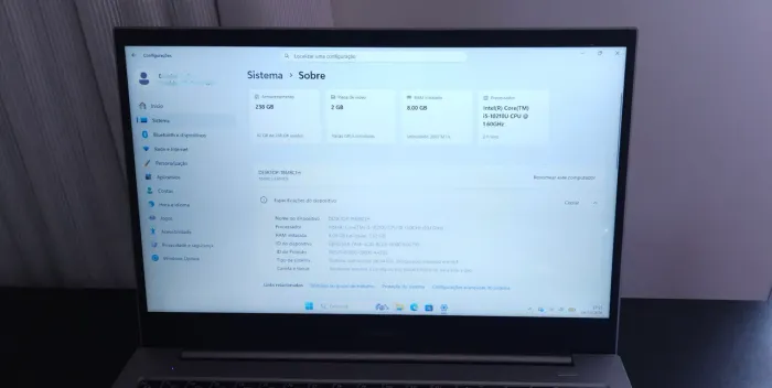 Notebook Samsung Book (Core i5 de 10ª geração, 8GB de RAM e SSD de 256GB)