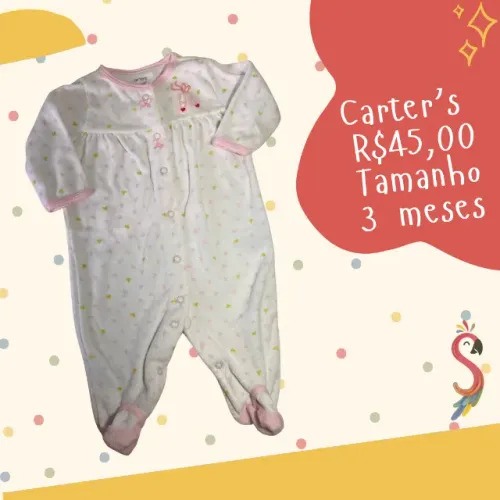 Macacão Pijama Plush Bailarina Carter's