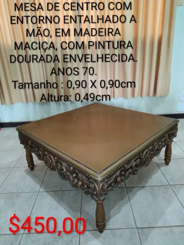 Mesa de centro em madeira nobre