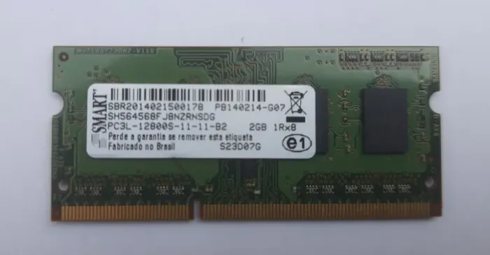 Memória RAM DDR3 SODIMM Notebook 2GB 1600MHz Smart