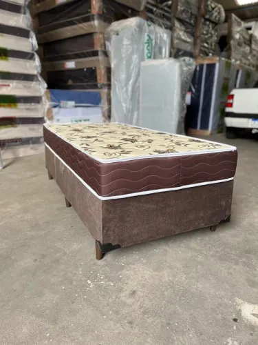 Cama Solteiro- Base + Colchão D33 *20cm de pura espuma 