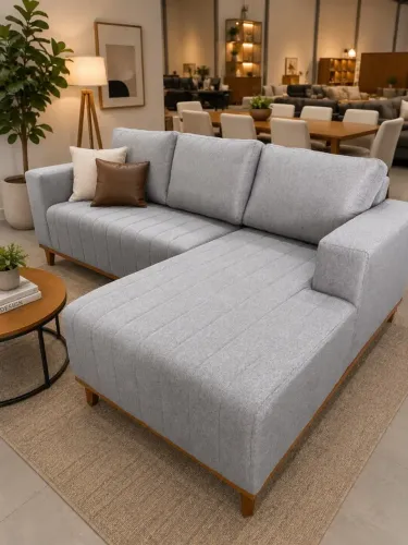Sofá Com Chaise Fixa MOSTRUÁRIO