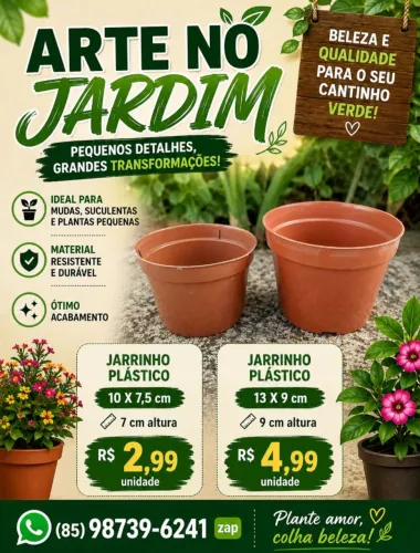 Jarrinhos plástico 