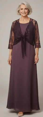 Vestido vintage longo festa Margarida com bolero renda bordado