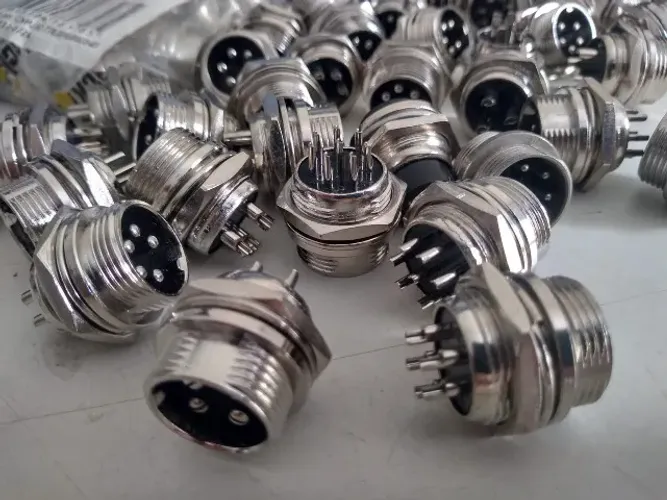 Conector D Aviação Circular Mike Gx Vias Macho Painel Metálico 50 pçs