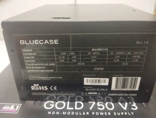 Fonte de computador da marca blucase BLU350-E V3 de 350w