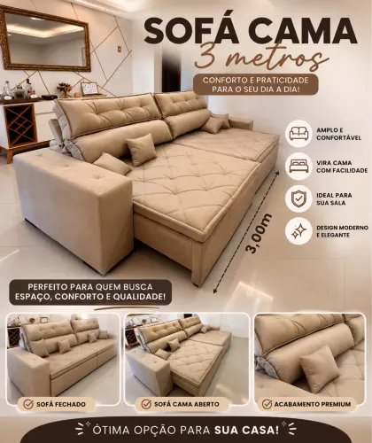 Sofá cama 3 metros