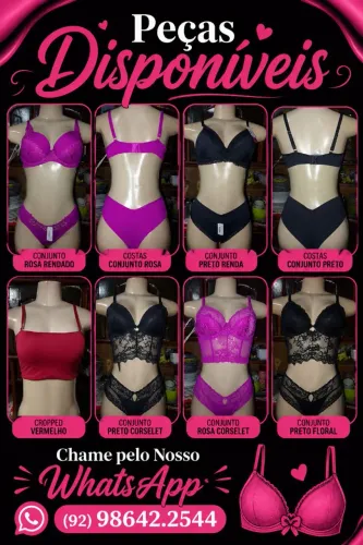 Lingerie, tops Bermudas e muito mais 