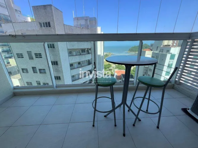 Apartamento 1 quarto mobiliado com vista-mar para aluguel em Santos (José Menino)