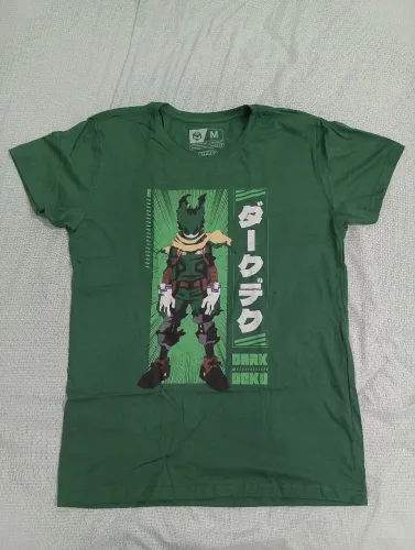 Camiseta Anime My Hero Academia BNHA | Dark Deku / Izuku Midoriya | Verde Tam M (Nova)