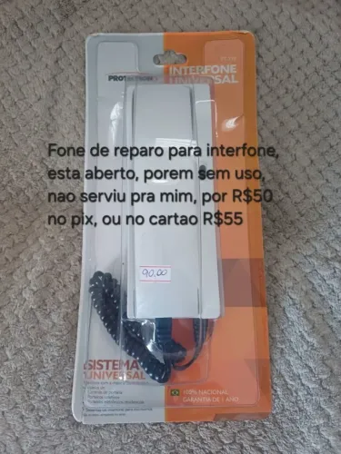 Peça para reposição Interfone universal embalagem aberta, mas sem uso