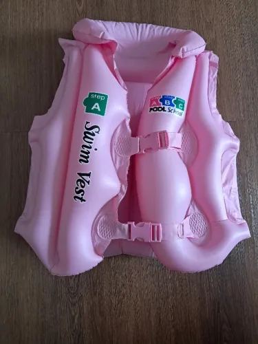 Colete Inflável Piscina Rosa