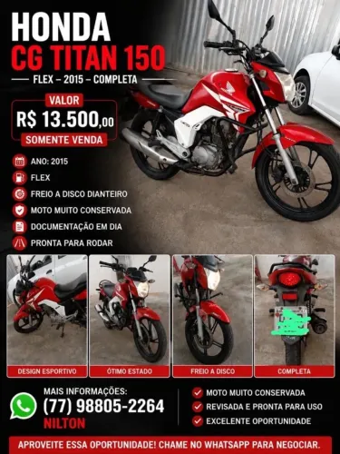 Honda CG Titan 150 flex 2015 completa