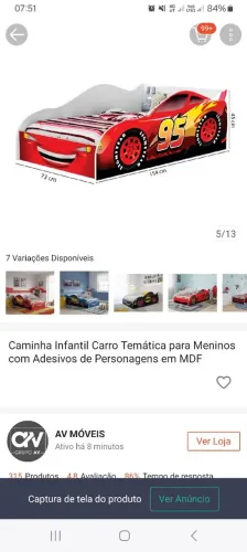 Mini cama infantil menino Nova