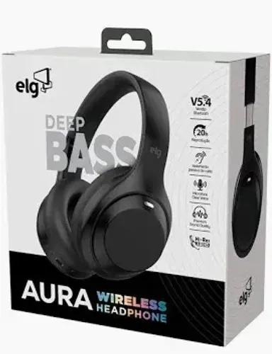 Headphone Bluetooth Sem Fio ELG Aura EPB-AURA BK Preto