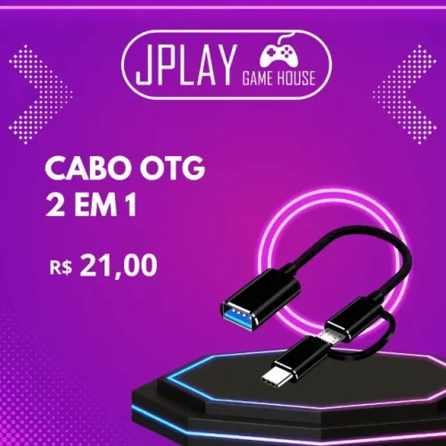 Cabo OTG 2 em 1 para celular