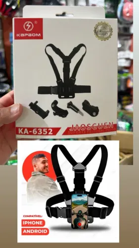 Suporte Peitoral para Câmera ou Celular