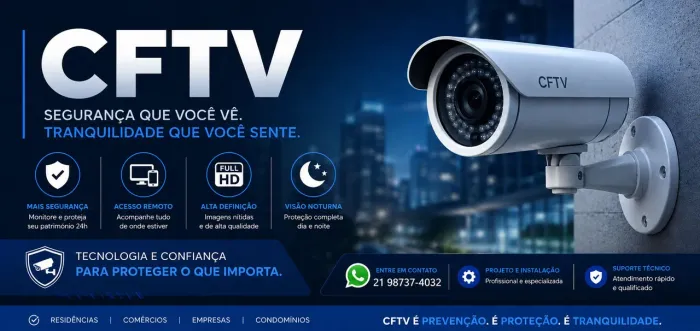 Instalação e manutenção de cameras