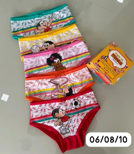 Calcinhas infantil diamantes 