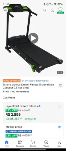 Esteira ergométrica dream fitnes