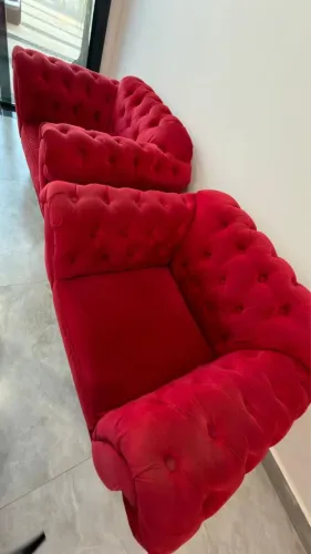 Sofá poltronas Chesterfield Capitonê