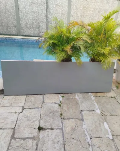 BAIXOU: Placa ACM Fachada 2,73m Seminova - Cinza - Pronta p/ Nova Comunicação Visual