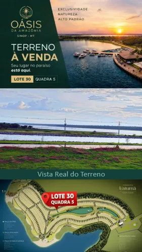 Terreno no Oásis Da Amazônia - 533m2 Na Beira do lago Tucunaré