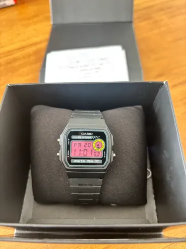 Relógio Cheap Casio - Chronograph Digital Watch LCD Inversion - tela rosa