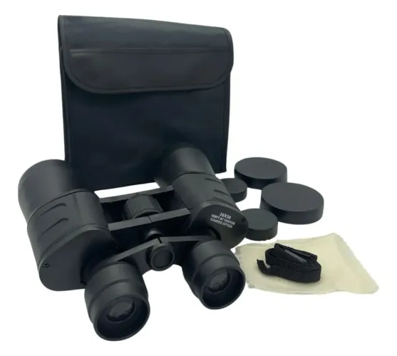 Binóculo Profissional Longo Alcance 20x50 Nitidez Com Bolsa Preto