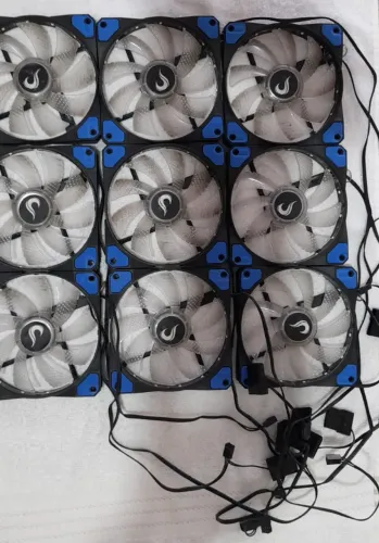Ventoinha Rise Mode Wind W1, 120mm, LED Azul, RGB