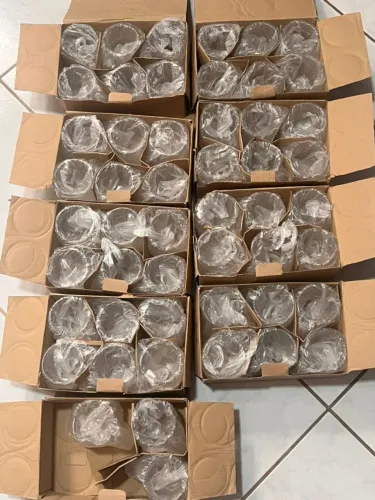 51 Canecas de Vidro Transparente para Sublimação