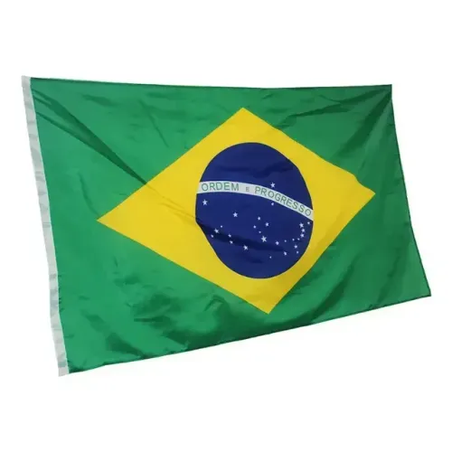 Bandeira Do Brasil Grande 1,50x0,90cm para bastao metro Poliéster.