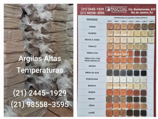 Argilas Profissionais para Ceramistas e Escultores