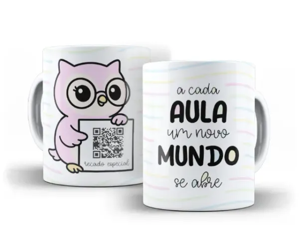 Caneca de porcelana personalizada dia dos professores