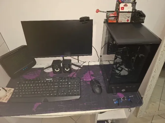 PC gamer completo Mancer, AMD RYZEN 5 5600GT ,16GB DDR4, SSD 480GB, tela de 21 polegadas