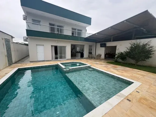 Casa Mar Verde, 4 suítes, piscina aquecida, sauna, 312m, a 700m da praia Mococa MOBILIADA