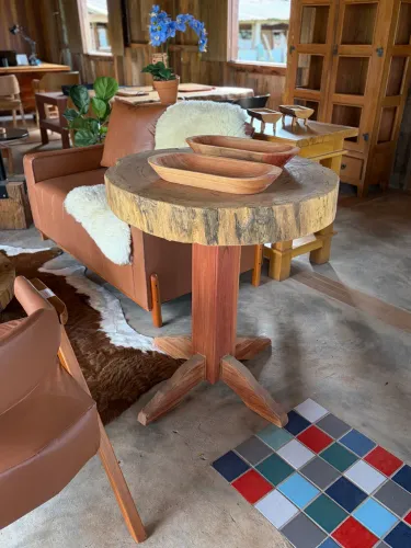 Mesa rústica bistrô