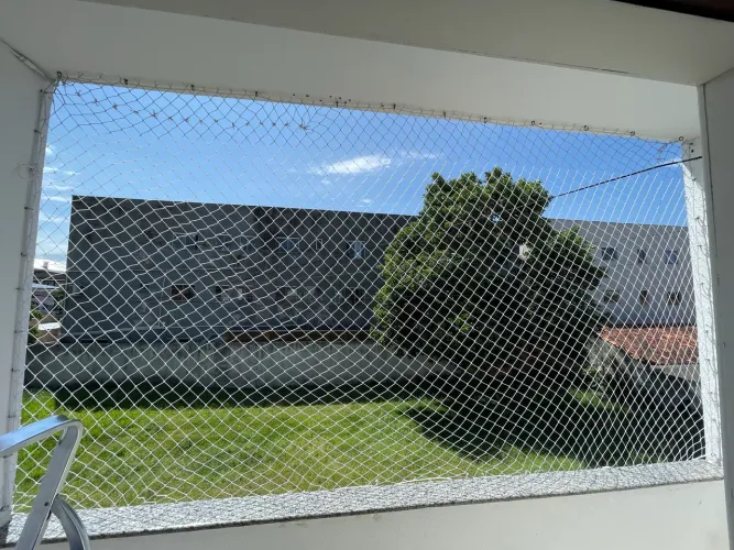 Tela de proteção usada