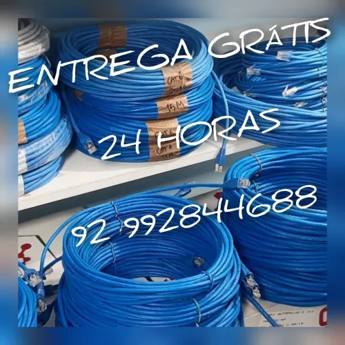 Cabo de rede CAT6 e CAT.5e 100% cobre 3,5,10,15,20,25,30,40,50 metros 10GBPS 250MHZ
